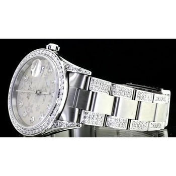 34 Mm Date Watch Covered 8 Ct. Custom Diamond