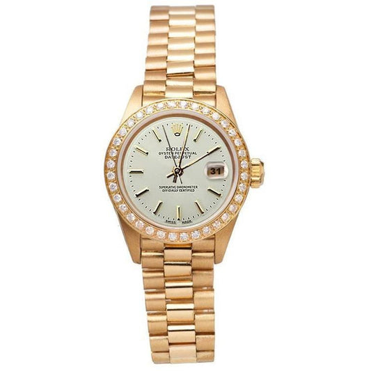 Presidential Style Watch White Stick