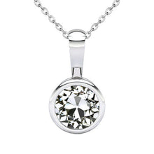 Fine Diamond Antique Cushion Pendant in 14 Karat White Gold – main view