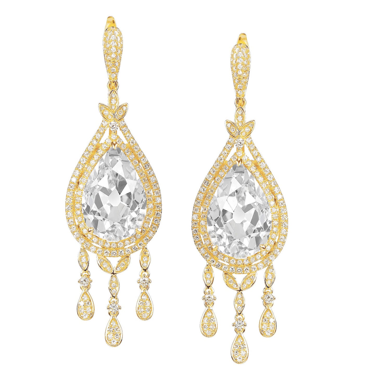 Authentic Brilliant Diamond Chandelier Earring – main view