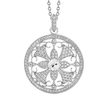 Brilliant Diamond Old Mine Cut Drop Pendant in 14 Karat White Gold – main view