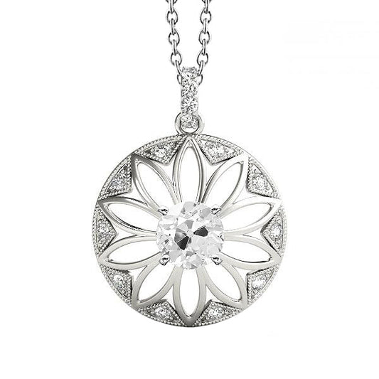 Authentic Fine Diamond Pendant Necklace – main view