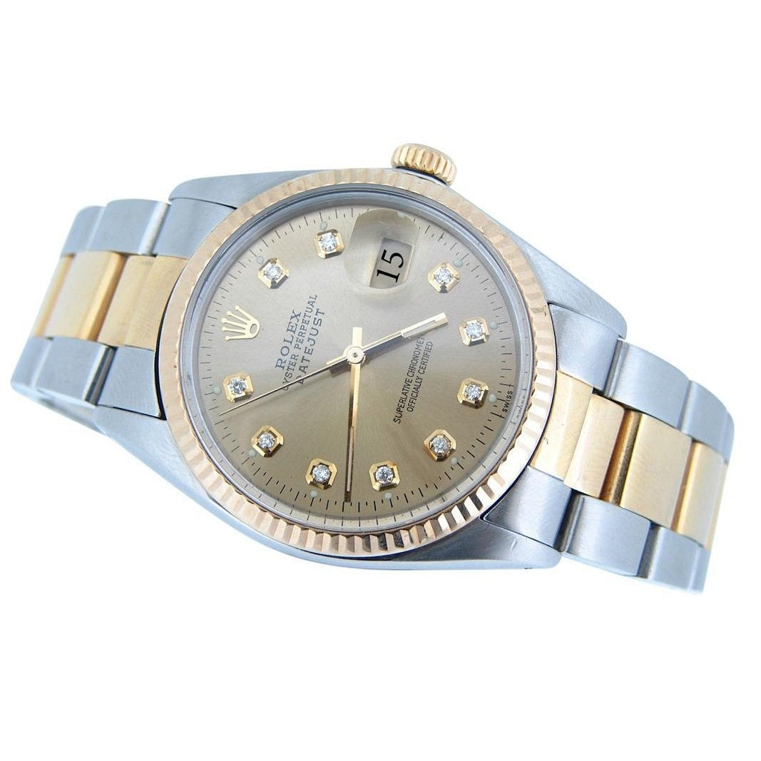 Rolex Datjust Watch Ss & Gold Bracelet