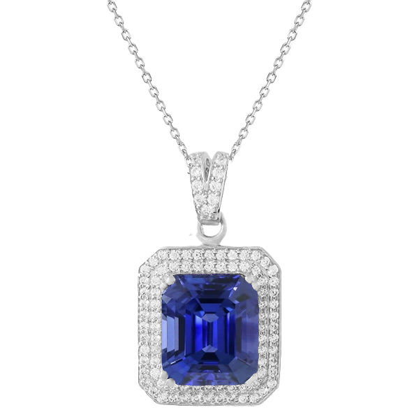 Custom Stone Pendant Necklace 2 ct – main view