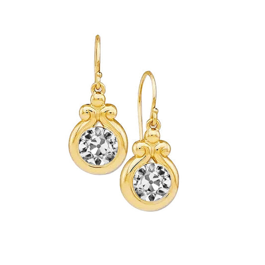 Stud Earrings 14K Yellow Gold with Diamond – main view