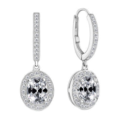 Fine Diamond Drop Earrings 2 ct F/VS1 – 14K White Gold