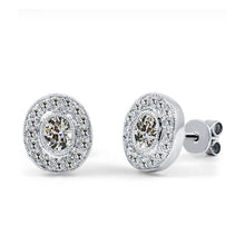 Stud Earrings 14K White Gold with Diamond – main view
