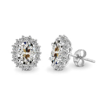 Natural Brilliant Diamond Stud Earrings 5.50 ct 14K White Gold – main view