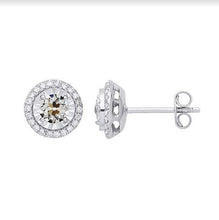 Earth-Mined Brilliant Diamond Earrings 4 ct 14K White Gold – main view