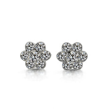 Diamond Antique Cushion Earrings in 14K White Gold – main view