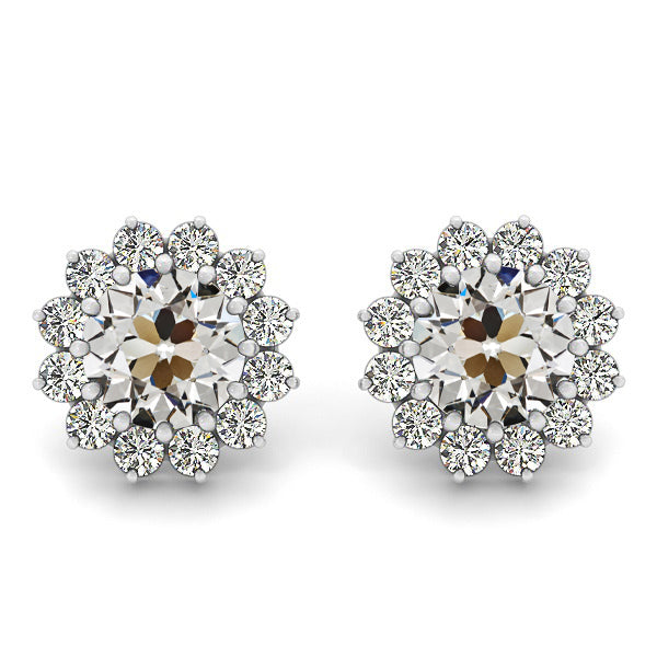 Genuine Diamond Stud Earrings – main view