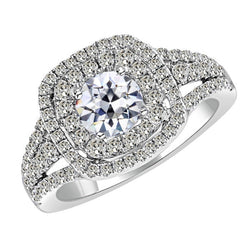Handcrafted Fine Diamond Halo Setting Ring 2 ct – HarryChadEnt