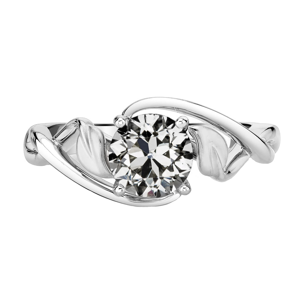 Brilliant Diamond Single Stone Ring 2-ct 14K White Gold – main view
