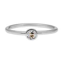 Real Old Mine Cut Brilliant Diamond Single Stone Ring 1 ct