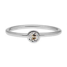 Brilliant Diamond Antique Cushion Single Stone Ring in 14K White Gold – main view