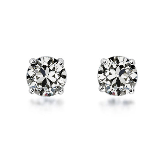 Brilliant Diamond Drop Earrings 1.50-ct 14K White Gold – main view