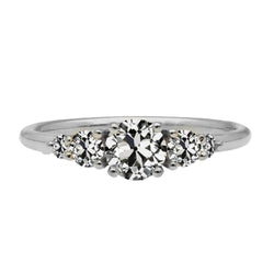 Old Mine Cut Brilliant Diamond Proposal Ring 1.50 ct – 14K White