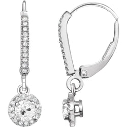 Earth-Mined Brilliant Diamond Earrings – 14K White Gold 4.25 ct