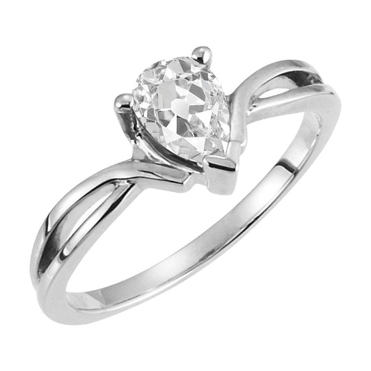 Handcrafted Single Stone Ring 2 ct – main view