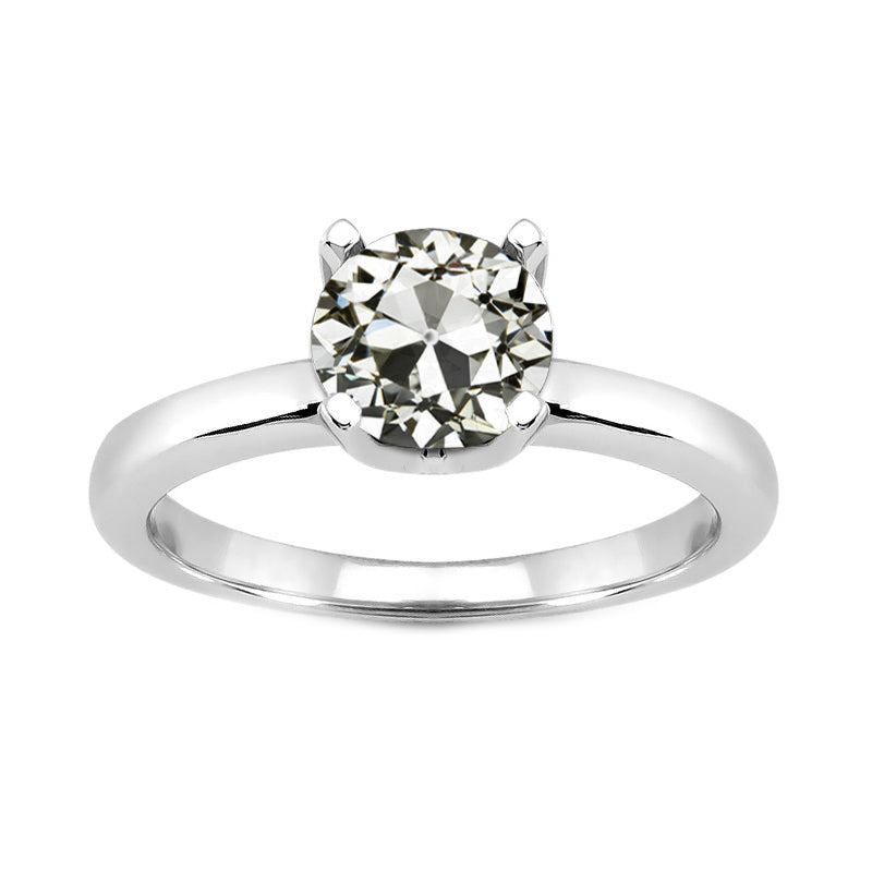 Fine Diamond Solitaire Ring 2-ct 14K White Gold – main view