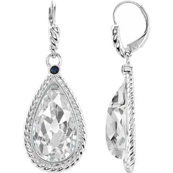 Antique Cushion Fine Diamond Stud Earrings in 14 Karat White