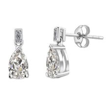Authentic Brilliant Diamond Stud Earrings 1 ct 14K White Gold – main view