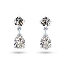 Stud Earrings 14K White Gold with Fine Diamond – main view
