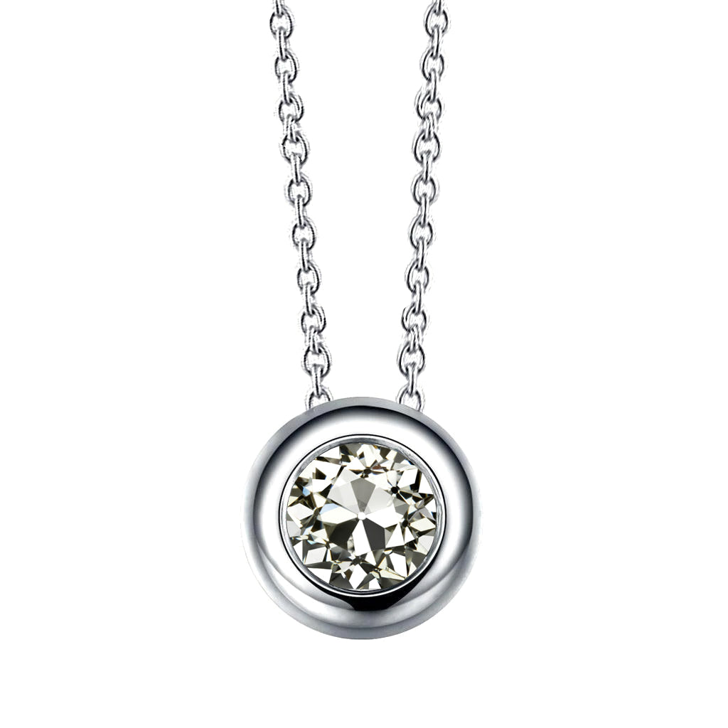 Drop Pendant 14K White Gold with Brilliant Diamond – main view