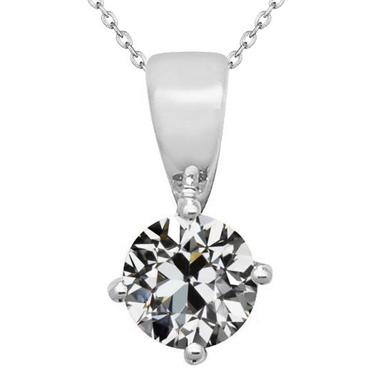 Genuine Diamond Pendant Necklace 2.50 ct 14 Karat White Gold – main view