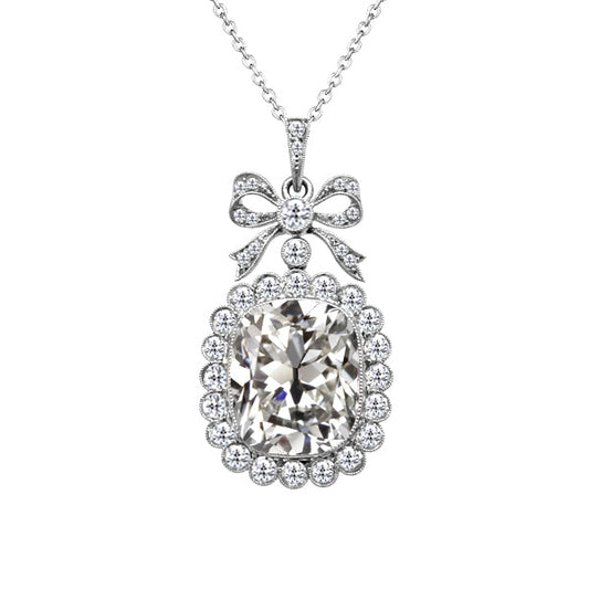 Fine Diamond Drop Pendant 3.50-ct 14 Karat White Gold – main view