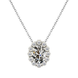 Handcrafted 2-ct Brilliant Diamond Pendant Necklace