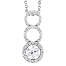 Brilliant Diamond Drop Pendant 1-ct 14 Karat White Gold – main view