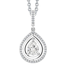 Diamond Antique Cushion Pendant in 14K White Gold – main view