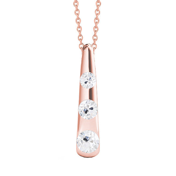 Diamond Pendant 1-ct 14 Karat Rose Gold – main view