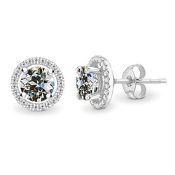 Luxury Fine Diamond Earrings – 3.50 ct 14 Karat White Gold