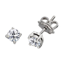 Real Brilliant Diamond Earrings 2 ct 14 Karat White Gold – main view
