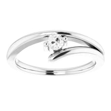 Single Stone Ring 14K White Gold with Diamond – main view