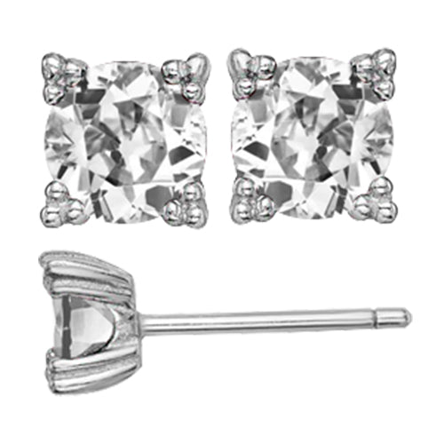 Handcrafted Fine Diamond Stud Earrings 4 ct – main view