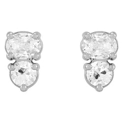 Authentic Old Mine Cut Diamond Drop Earrings – 7 ct in 14 Karat