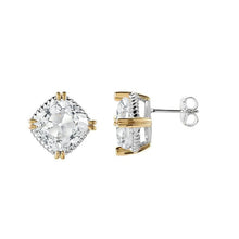 Genuine Diamond Stud Earrings – front view