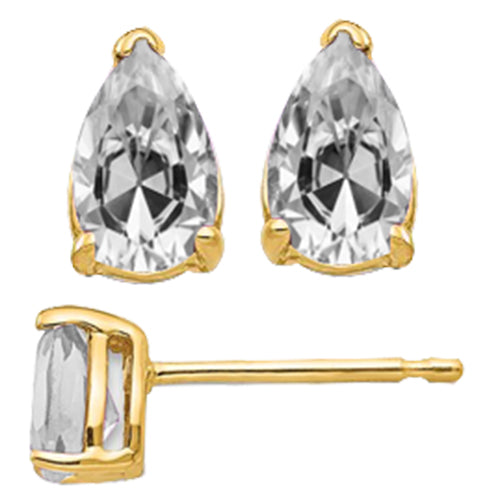 Brilliant Diamond Old Mine Cut Stud Earrings in 14 Karat Yellow Gold – main view