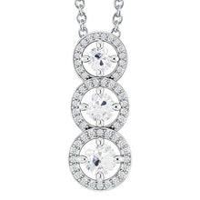 Fine Diamond Drop Pendant 1-ct 14K White Gold – main view