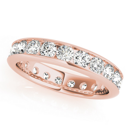 Round Brilliant Diamond ring in 14 Karat Rose Gold – main view