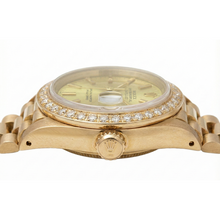 Diamond Bezel Champagne Stick Dial Rolex Watch Dj Presidential