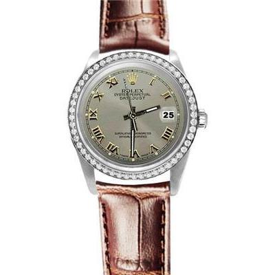 Diamond Bezel Gray Rolex Datejust