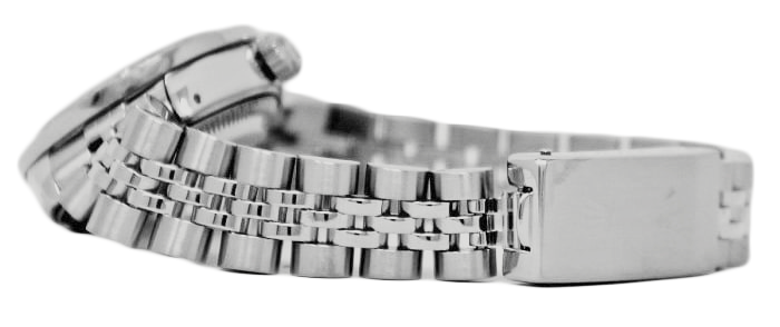 Diamond Bezel Gray Roman Women Rolex Watch Ss Jubilee Bracelet