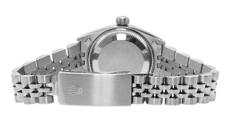 Diamond Bezel Gray Roman Women Rolex Watch Ss Jubilee Bracelet