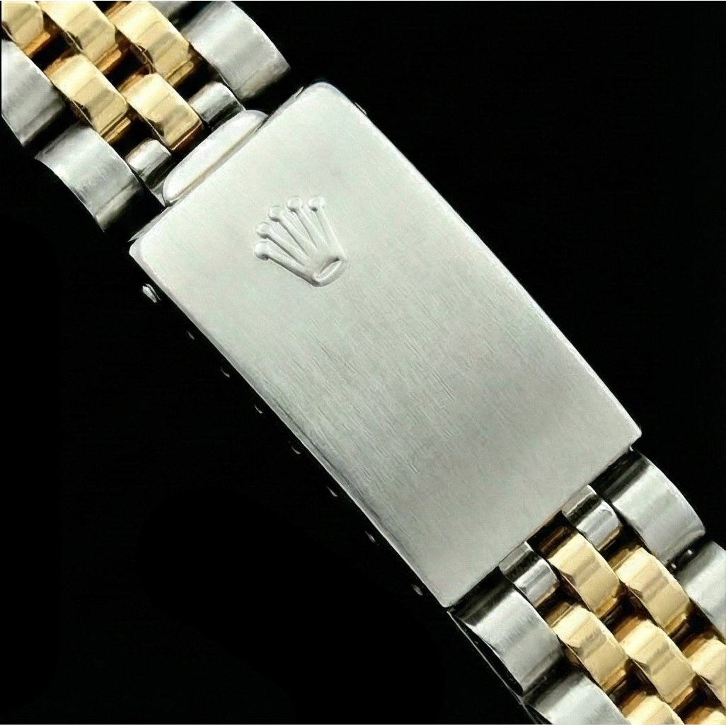 Natural Earth Mined Diamond Bezel Lady Rolex Datejust Watch Two Tone Jubilee Bracelet