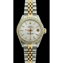 Natural Earth Mined Diamond Bezel Lady Rolex Datejust Watch Two Tone Jubilee Bracelet