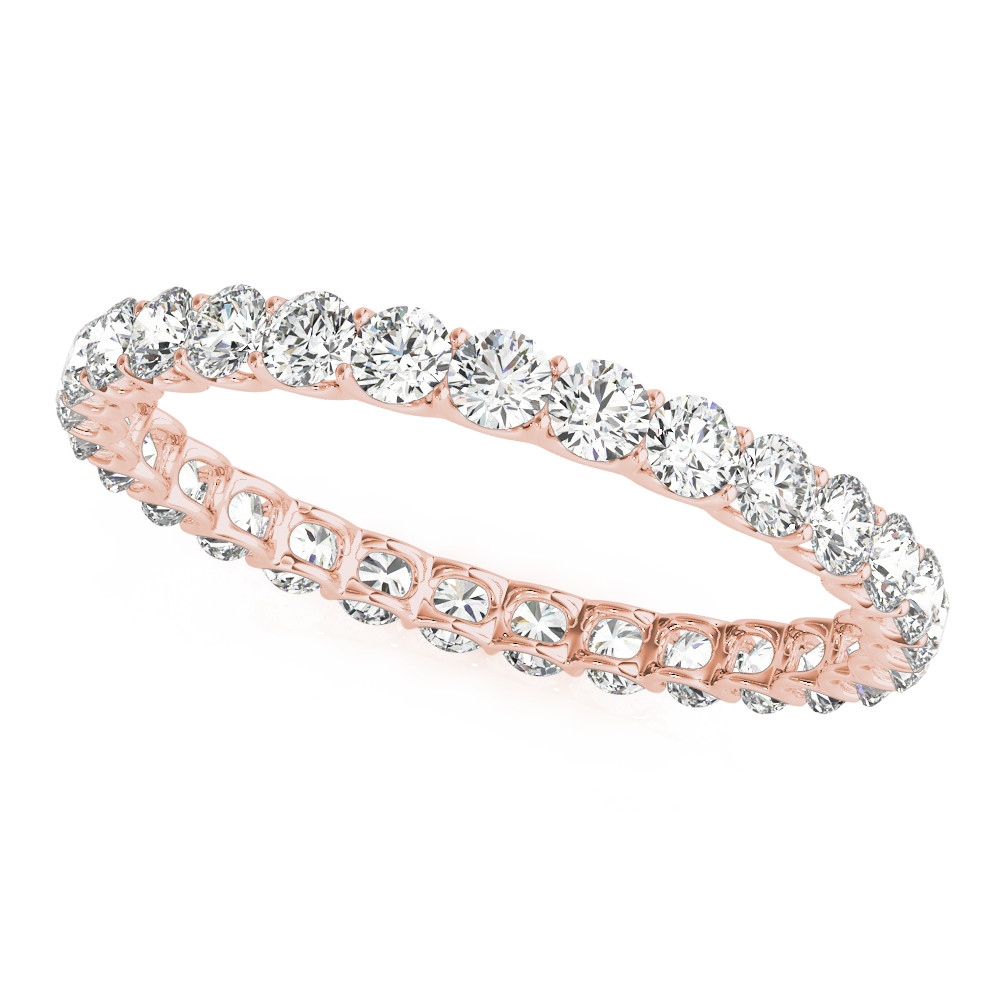 Round Brilliant Brilliant Diamond ring in 14 Karat Rose Gold – main view